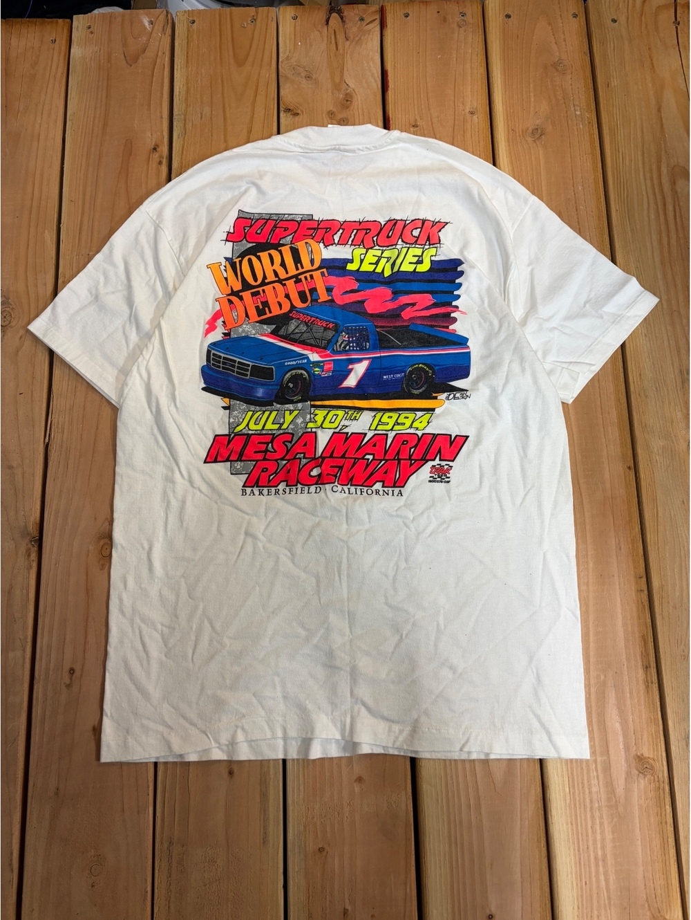 Vintage 1994 Supertruck Series World Debut Mesa Marin Race T